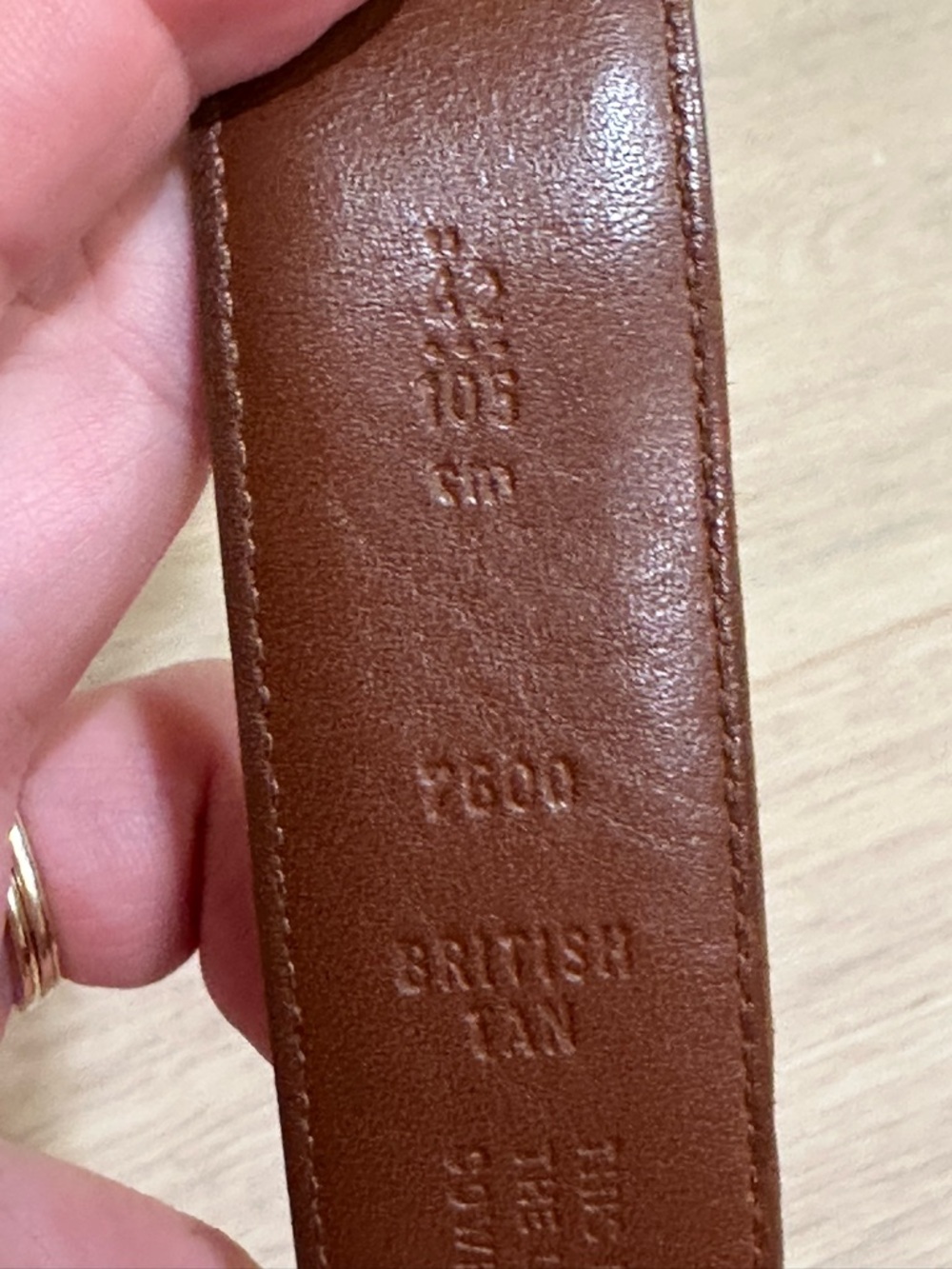 Coach leather belt - Classic Brown Leather Belt with Brass Buckle - size 42 - Picture 3 of 5
